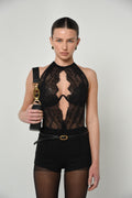 Lace Halter Neck Bodysuit