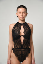 Lace Halter Neck Bodysuit