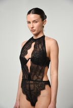 Lace Halter Neck Bodysuit
